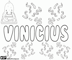 Coloriage Vinicius, nom portugais