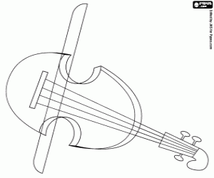 Coloriage Violon de rock symphonique