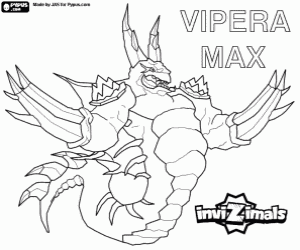 Coloriage Vipera Max, un horrible Invizimals