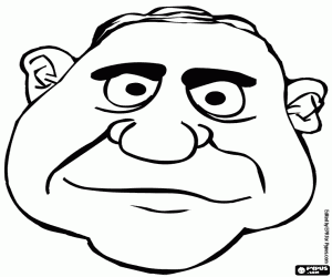 Coloriage Le visage du criminel présumé