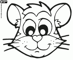 Coloriage Visage de chaton