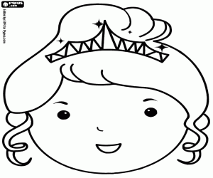 Coloriage Visage de fille grecque avec tiare