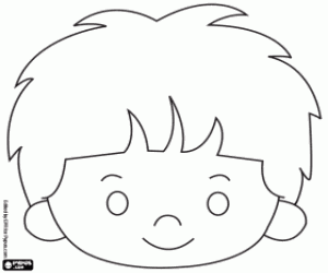 Coloriage Le visage de Jet, un ami de Chloe