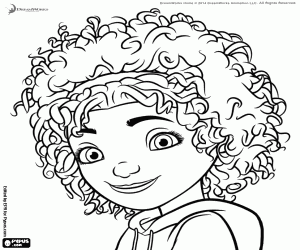 Coloriage Le visage de la jeune fille Tif