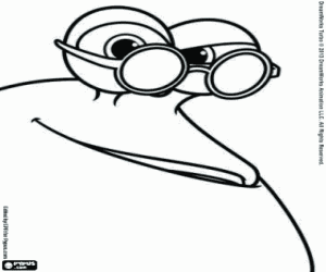 Coloriage Visage de l'escargot L'Ombre Blanche