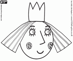 Coloriage Visage de la princesse fée Holly