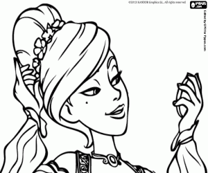Coloriage Le visage de la présomptueuse Lara