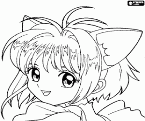 Coloriage Le visage de Sakura