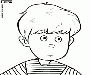 Coloriage Le visage de Ted, Lorax