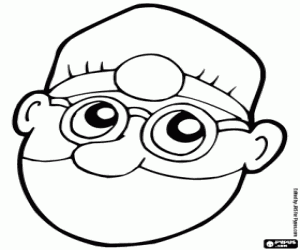 Coloriage Visage du dentiste avec le masque