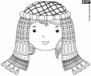Coloriage Visage d'un jeune israélien