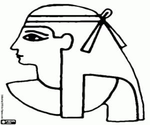 Coloriage Le visage d’un Egyptien