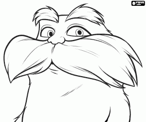 Coloriage Le visage du Lorax