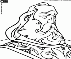Coloriage Le visage maléfique d’Heraclio