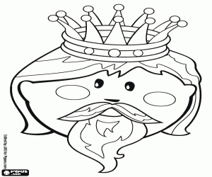 Coloriage Le visage du roi Gaspard