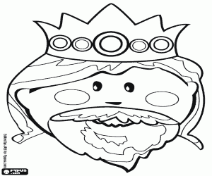 Coloriage Le visage du roi Melchior
