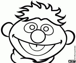 Coloriage Le visage souriant de Ernie