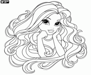 Coloriage Le visage d'une Moxie Girlz