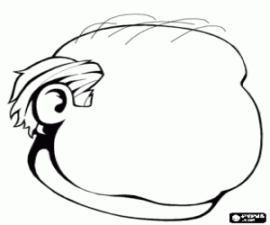 Coloriage Visage vide de l'homme chauve