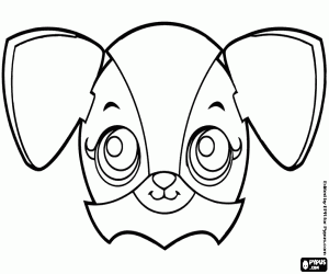 Coloriage Le visage du Zooble Koala en blanc