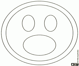 Coloriage Le visage étonné de Smiley