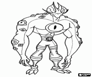 Coloriage Vision, Ben 10 alien