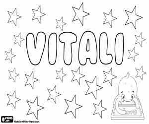 Coloriage Vitali, variante de Vitaly