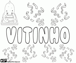 Coloriage Vitinho, diminutif portugaise