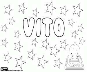 Coloriage Vito, nom masculin
