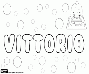 Coloriage Vittorio, nom italien