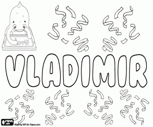 Coloriage Vladimir, nom pour garçon