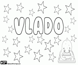 Coloriage Vlado, nom slave pour garçon