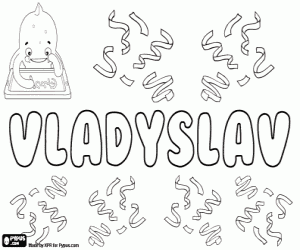 Coloriage Vladyslav, nom ukrainien