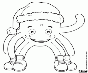 Coloriage Voeux de Pypus à Noël
