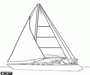 Coloriage Voilier ou bateau à voile