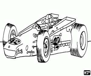 Coloriage Voiture de course de Formule 1 ou F1