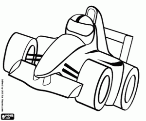 Coloriage Voiture de course F1