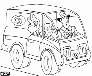 Coloriage Voiture d'Inspecteur Gadget