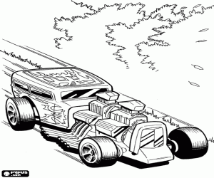 Coloriage Voiture personnalisée de Hot Wheels