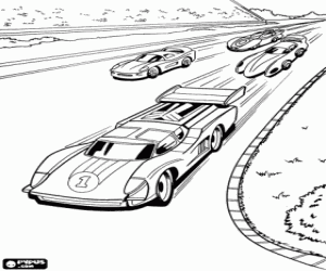 Coloriage Voitures de course Hot Wheels
