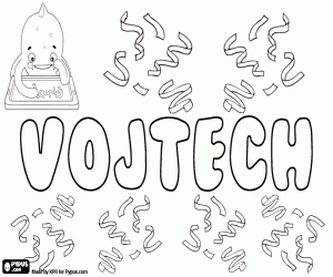 Coloriage Vojtech, nom slave pour garçon