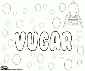 Coloriage Vugar, variante de Vüqar et de Waqar
