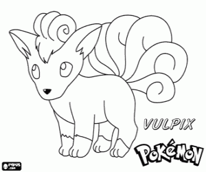 Coloriage Vulpix, un renard Pokemon