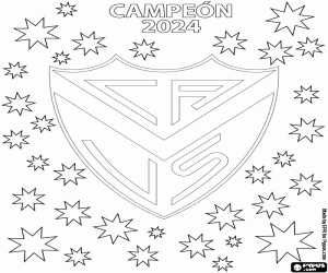 Coloriage Vélez Sarsfield, champion 2024