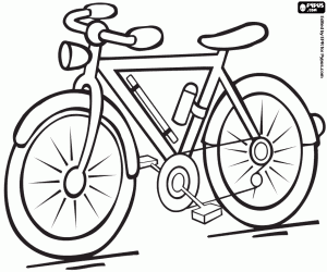 Coloriage Le vélo, un véhicule