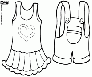 Coloriage Vêtements de bébé