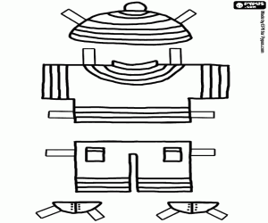 Coloriage Vêtements d’hiver pour un jeu d'habillage