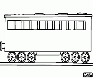 Coloriage Wagon de train