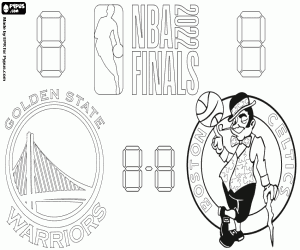 Coloriage Warriors-Celtics, Finales NBA 2022