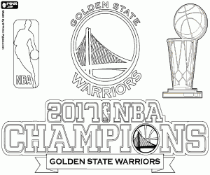 Coloriage Warriors, Champions NBA 2017